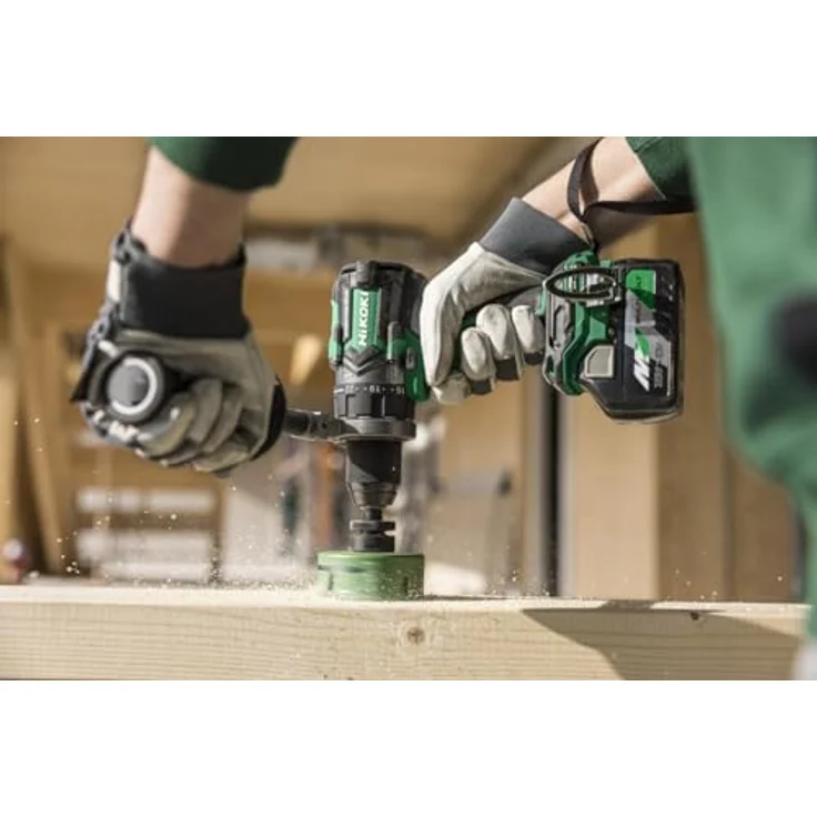 Hikoki Akku-Schlagbohrschrauber DV18DC (Basic) (HSC II), bürstenloser Motor, 140 Nm Drehmoment, 13 mm Schnellspannbohrfutter, ergonomisches Design – Bild 3