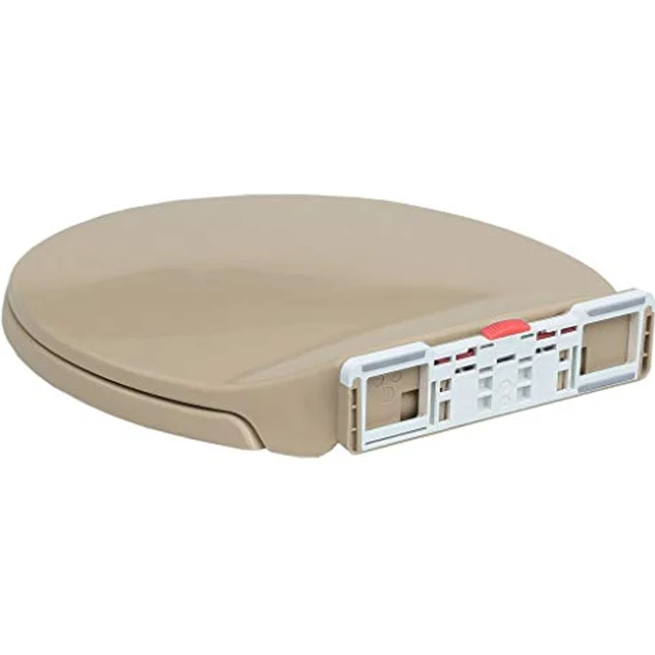 vidaXL Toilettensitz Oval mit Absenkautomatik und Schnellverschluss, Beige, Polypropylen, 42,5 x 35 cm – Bild 6