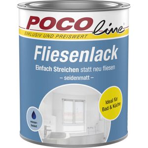 Bild für POCOline Fliesenlack Weiß Seidenmatt 750 ml – Acrylat-Speziallack für Wandfliesen in Bad