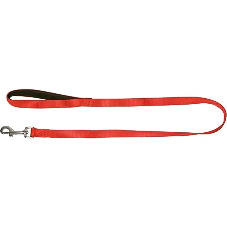 Kerbl Pet MIAMI Leine, rot, 20mm/100cm, starkes Nylongewebe, wasser- und schmutzabweisend, mit starken Nieten und Karabinerhaken – Bild 1