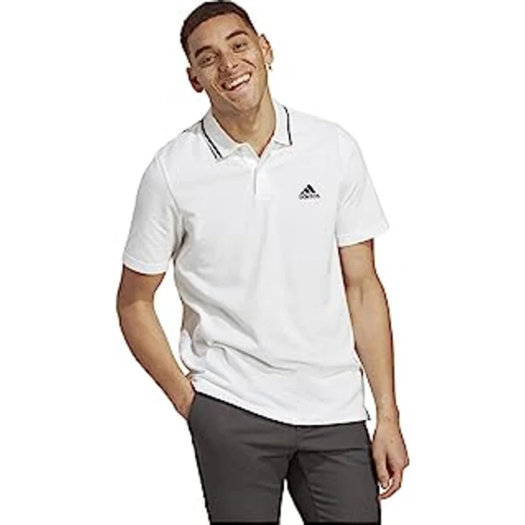 adidas Performance Poloshirt M SL PQ PS, atmungsaktives Pikee aus 100% Baumwolle, schwarz – Bild 6