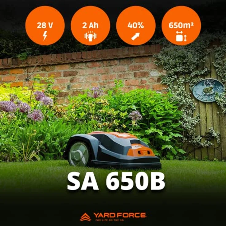 Yard Force Mähroboter SA650B, bis 650 m² Rasenfläche, 18 cm Schnittbreite, 20 - 60 cm Schnitthöhe – Bild 5