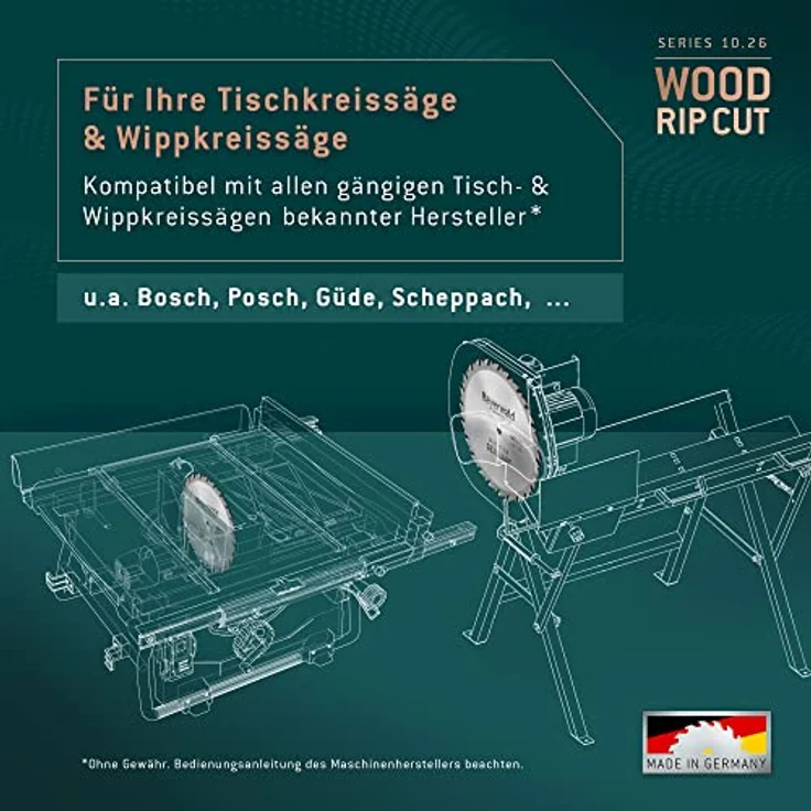 Bayerwald CS Kreissägeblatt Ø 500 mm x 2,5 mm x 30 mm | Spitzzahn (80 Zähne) | einfache, feinere Zuschnitte - Brennholz & Holzwerkstoffe | chrom-stahl – Bild 4