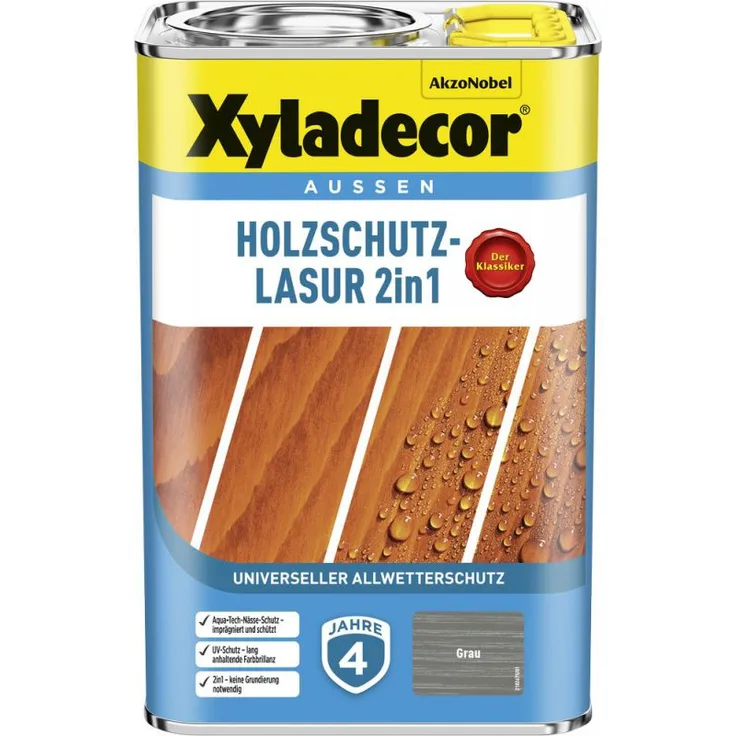 XYLADECOR Holzschutzlasur 2in1 Grau 4L - 5614870