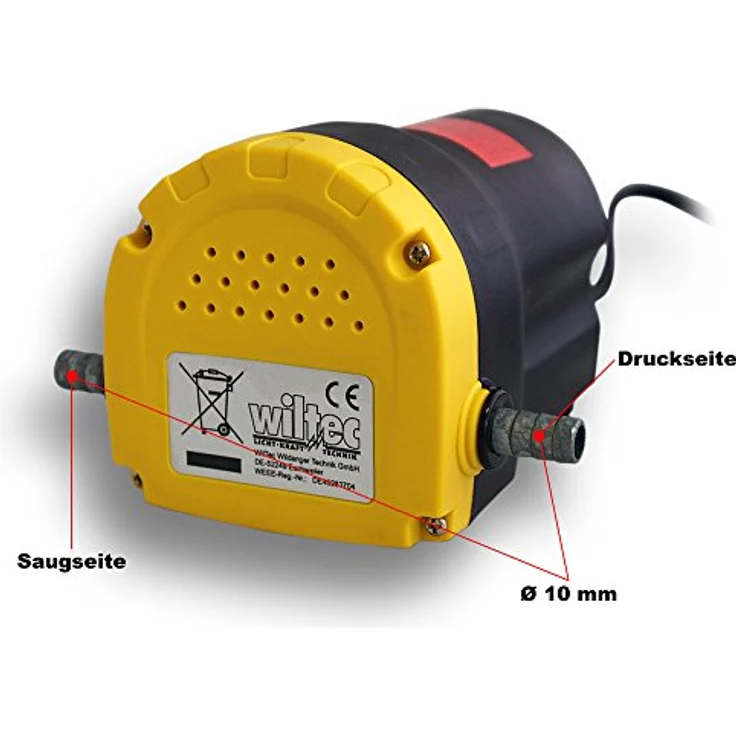 WilTec Ölabsaugpumpe 12V Dieselpumpe Ölpumpe Heizölpumpe Ölwechsel Pumpe – Bild 3