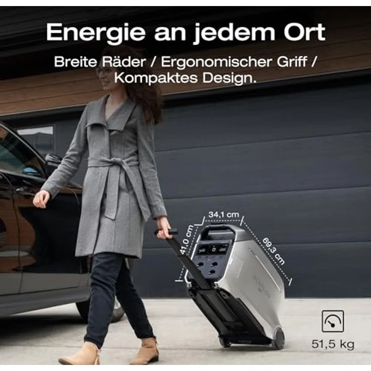 EcoFlow DELTA Pro 3 Tragbare Powerstation, 4096Wh LFP-Batterie, erweiterbar auf 12 kWh, 4000W AC Ausgang, leiser Betrieb mit 30 dB, Solargenerator für den Hausgebrauch – Bild 8