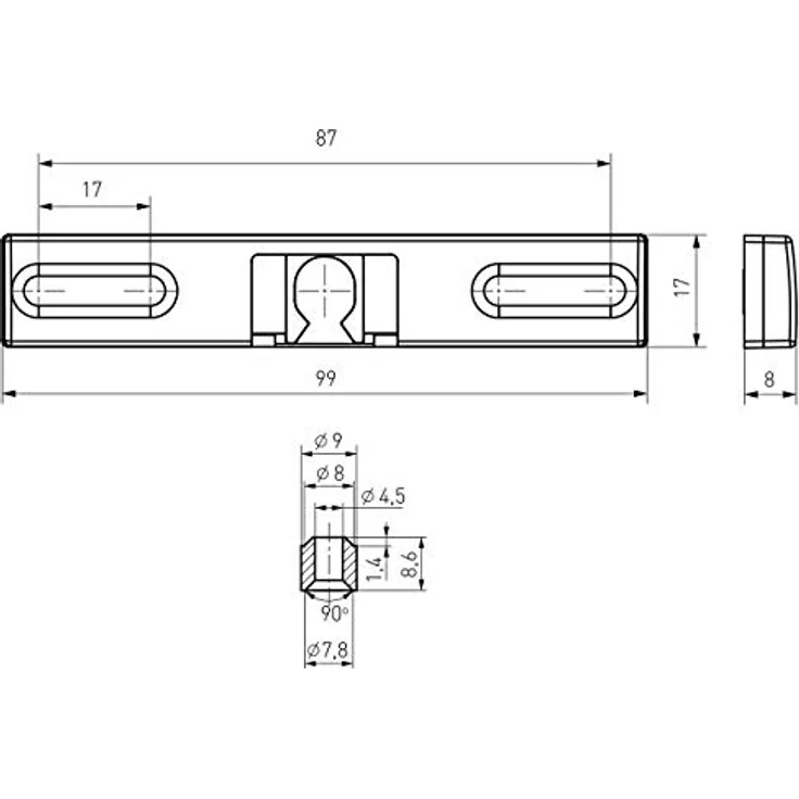 SOTECH Fensterschnäpper Balkontürschnäpper Universalschnäpper Balkontür Schnäpper – Bild 2