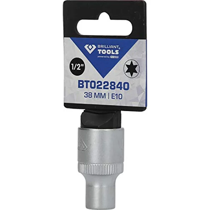 Brilliant Tools Torx-E-Stecknuss E10, 1/2" Innenvierkant-Antrieb, 38 mm, Chrom-Vanadium-Stahl, matt verchromt – Bild 6
