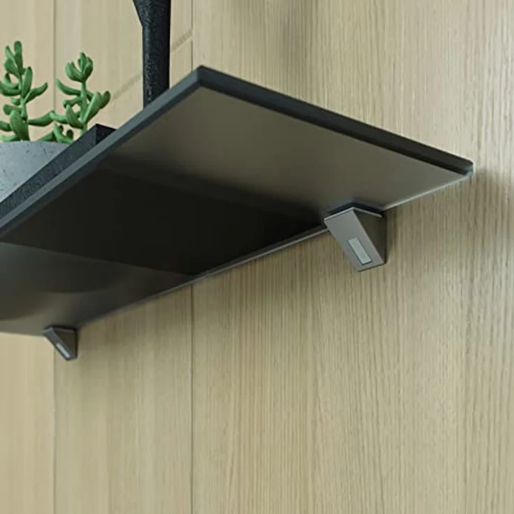 1 Stück Regalbodenträger KALABRONE MINI Edelstahloptik Glasbodenträger Holzbodenträger Glasbodenhalter Regalhalter Tablarträger Tablarhalter von SOTECH – Bild 2