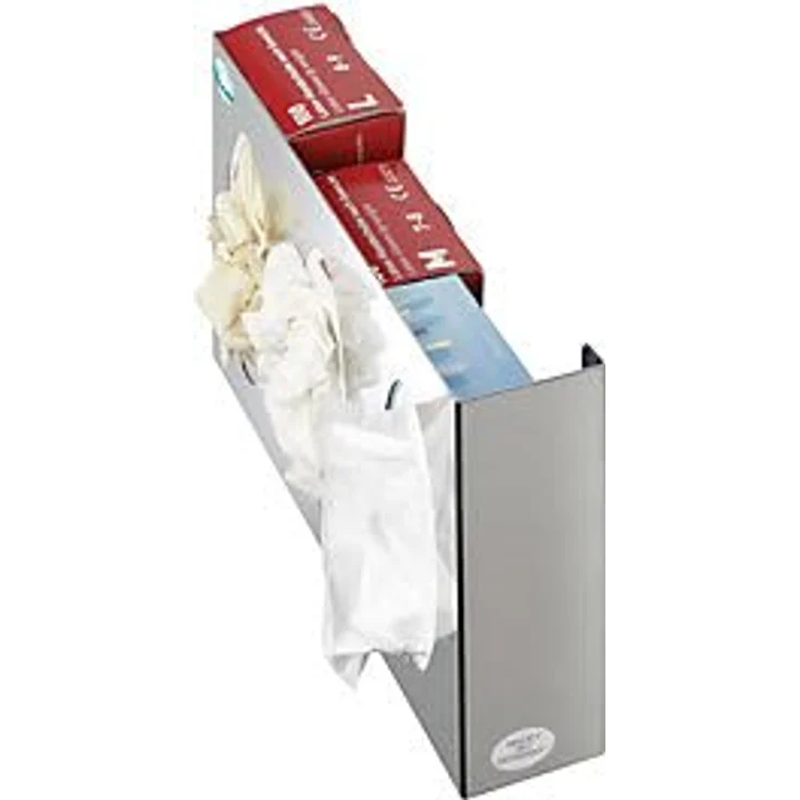 VAR Papierhandtuchspender, Wandspender für Handschuh-/Handtuchboxen, Edelstahl matt/poliert, Ausführung 1-fach bis 3-fach – Bild 3