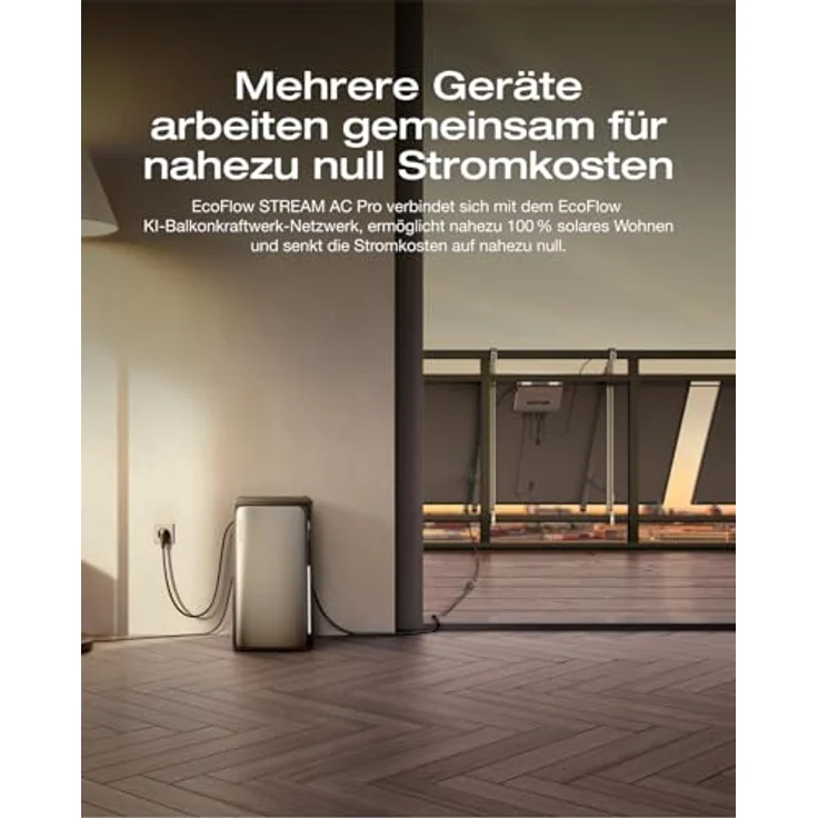 EcoFlow STREAM AC Pro, 1,92 kWh Balkonkraftwerk mit 800 W Mikro-Wechselrichter und 2 × 400 W PV Solarpanels – Bild 10
