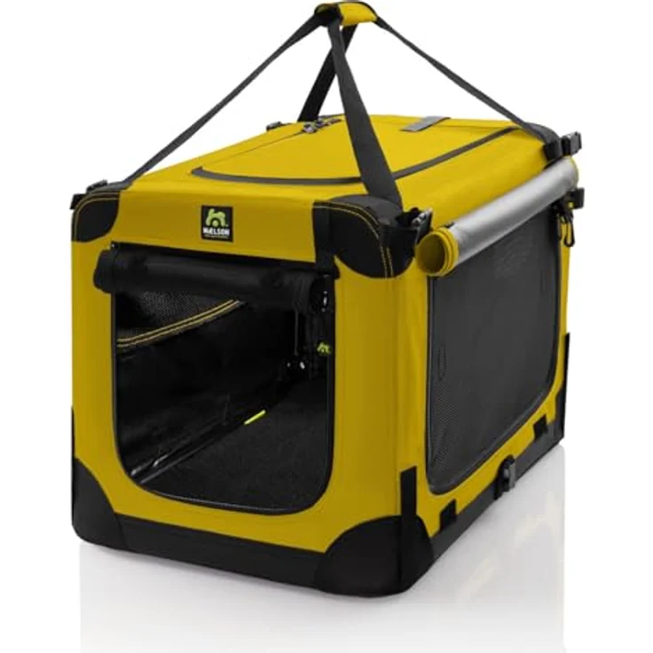 Maelson Soft Kennel Safran Gelb, 72 cm - Faltbare Hunde-Transportbox mit waschbarer Einlegematte – Bild 2