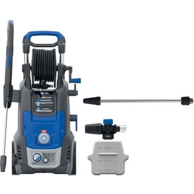 Annovi Reverberi Blue Clean AR 5.9, Hochdruckreiniger für professionellen Einsatz, 2650 Watt, 180 Bar, selbstansaugend, 10m Hochdruckschlauch, gummierte Räder