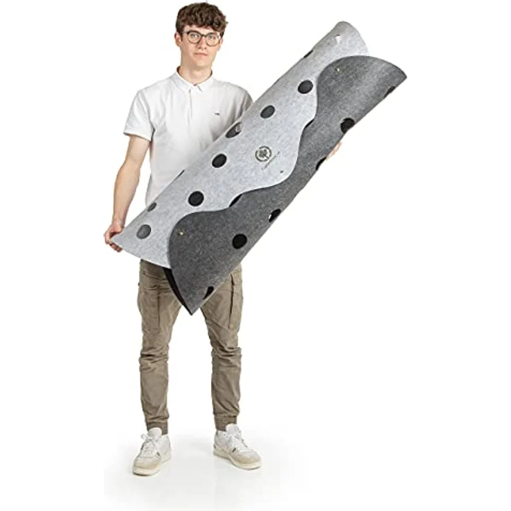 CanadianCat Company | Katzen Filztunnel XXL |ca. 120 x 30 cm | Spieltunnel & Liegematte - der Katzentunnel in hellgrau/dunkelgrau – Bild 3