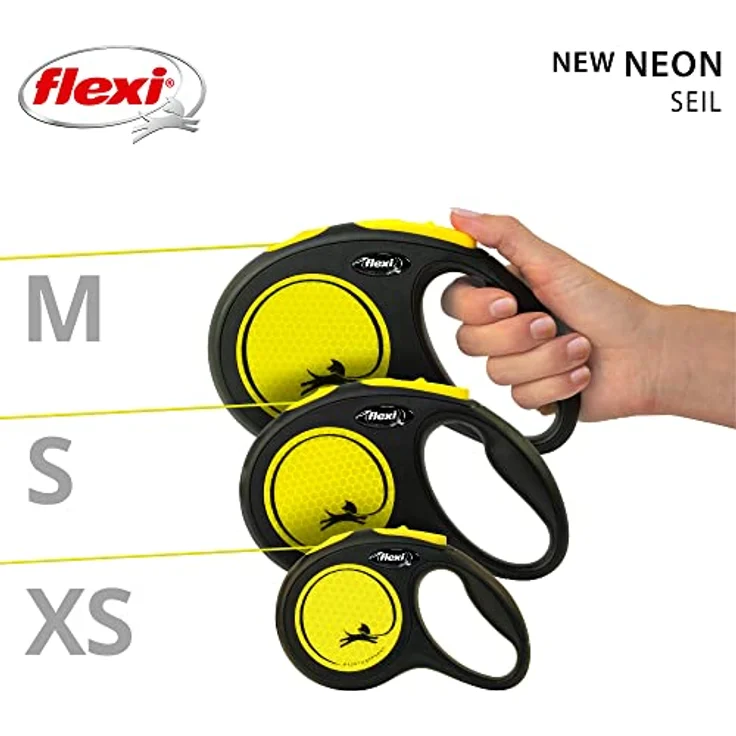 Flexi Hundeleine New Classic M Länge: 5 m, neon – Bild 5
