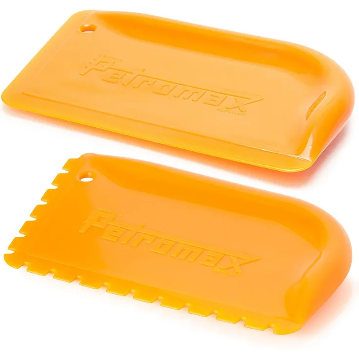 Petromax Gasgrill Schaber für Dutch Oven und Feuerpfannen, Sparset, 2er Set, Schaber glatt + Schaber Rillen