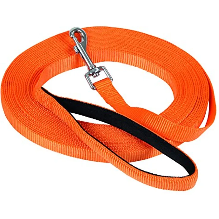 Kerbl Pet 81047 Suchleine Miami, 10 m x 20 mm, orange mit Softgriff aus hochwertigem Material