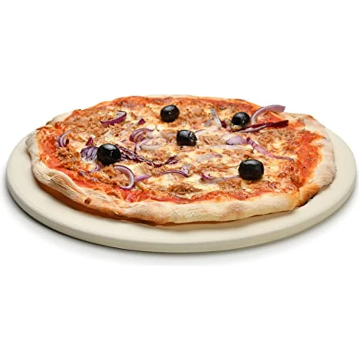TAINO Pizzastein ø30 cm, rund für Pizza und Flammkuchen, Cordierit, für Backöfen und Gas-/Holzkohlegrills, hitzebeständig bis 800°C – Bild 4