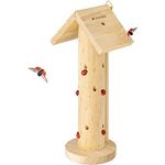 Navaris Marienkäferhaus Insektenhotel aus Holz - Hotel für Garten Balkon Terrasse - Kiefernholz in Naturfarben