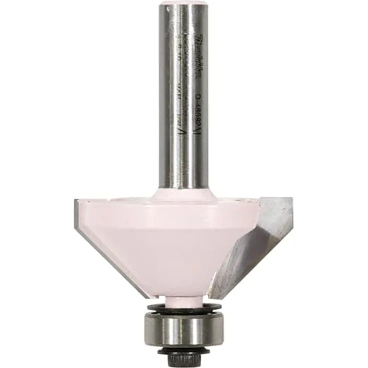 Makita Fasefräser D-48692, Fräser-Set mit 34,9 mm Durchmesser, 8 mm Schaft und 16 mm Arbeitslänge mit Kugellager – Bild 1