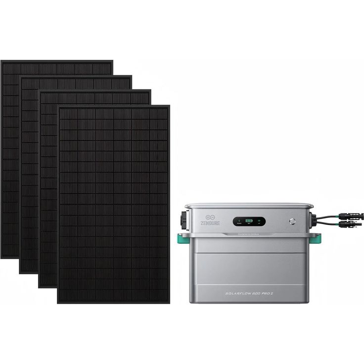 ZENDURE SuperCharged SolarFlow 800 Pro 2, Photovoltaikanlage Komplettset mit 1820W Leistung und 2 JA Solar 455W Modulen, intelligentes Energiemanagement, Plug & Play System