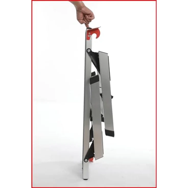KS Tools Plattformleiter, 127 cm Aluminium-Arbeitsplattform mit rutschfester Oberfläche und Sicherheitsverriegelungen – Bild 15