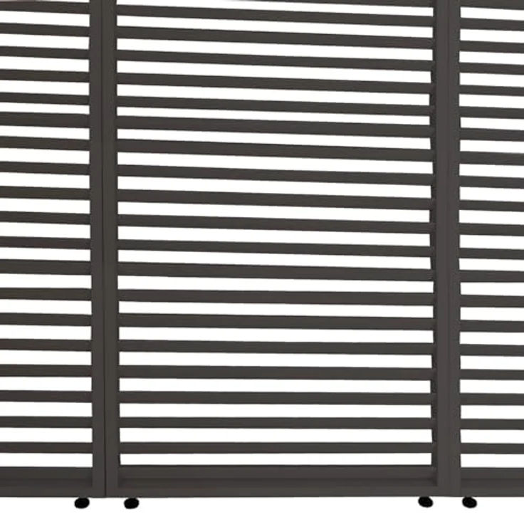 PROREGAL® Pavillonseitenteil 4er-Set Aluminium Paneele/Schiebetür, anthrazit, sturmfest bis 100 km/h, für Pergola 369x204 cm – Bild 4