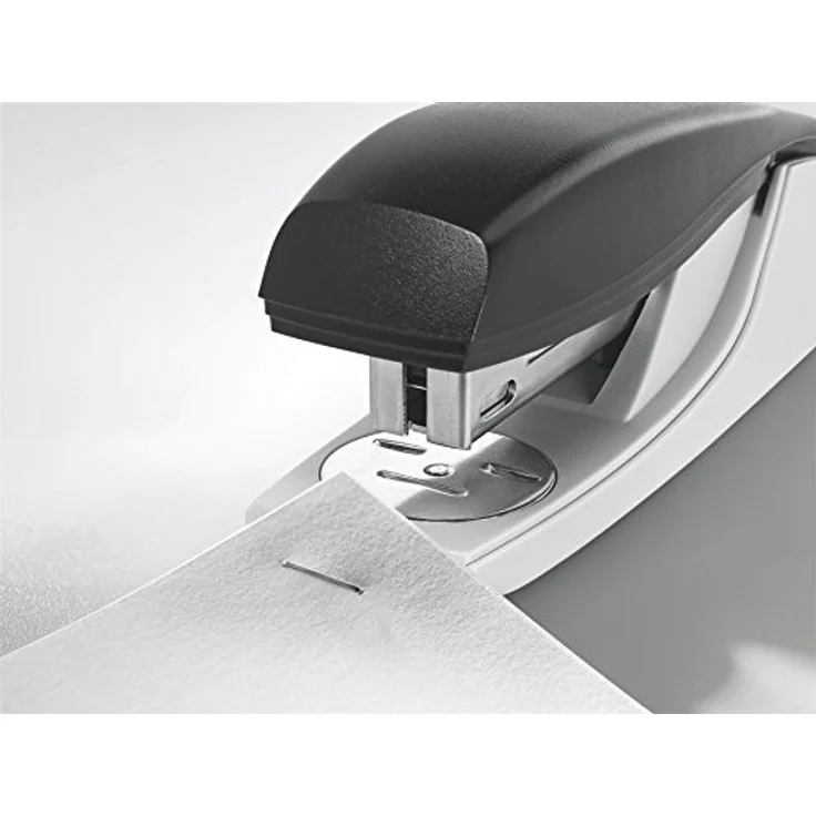 Leitz NeXXt Kleiner Bürotacker aus Metall, Für 25 Blatt, mit Oberlademechnanik und Nachfüllanzeige, Inkl. Heftklammern, blau, 55010035 – Bild 2