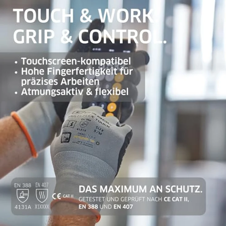 Handschuh Multi Flex Touch Größe: 10 – Bild 4
