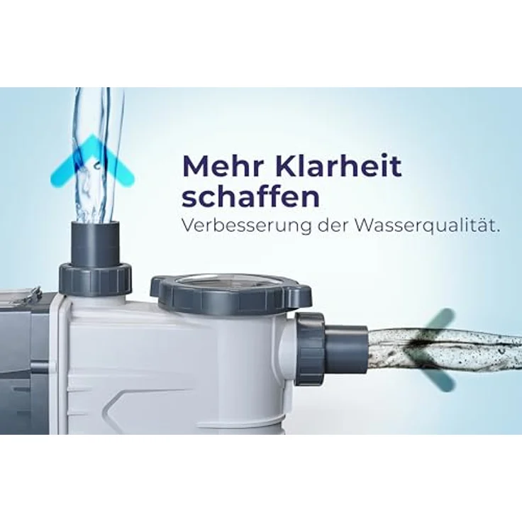 Gre Filterpumpe 2024, weiße Kunststoff-Poolpumpe, 22x27.8x55.3 cm für Pools und Wasserspaß – Bild 4