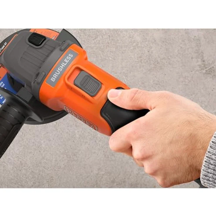 Black + Decker Akku-Winkelschleifer, 18V, 115mm Scheiben-ø, bürstenloser Motor, ohne Akku und Ladegerät – Bild 4