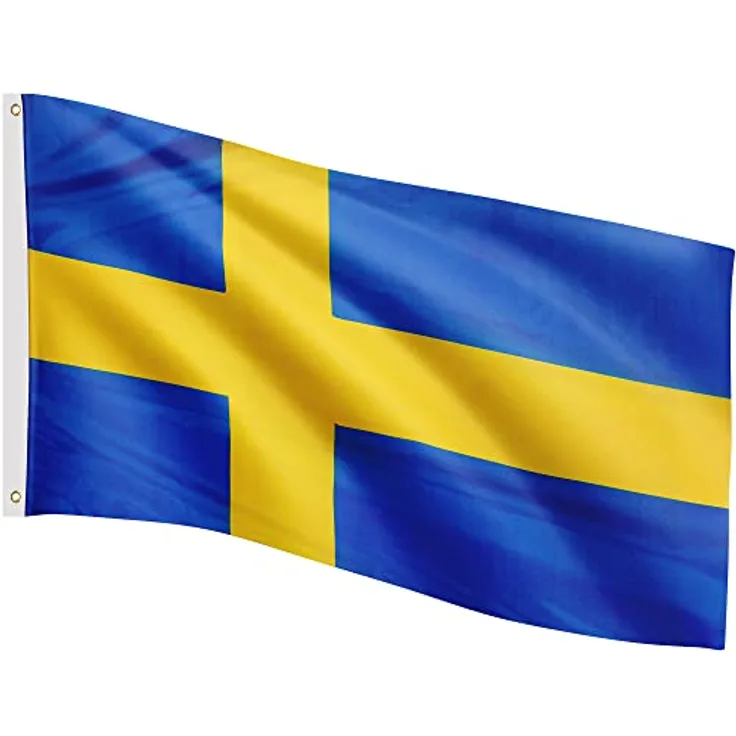 FLAGMASTER Flagge, 30 verschiedene Fahnen zur Wahl, Größe 120 cm x 80 cm, Schweden, hochwertige 75D Polyester Qualität