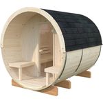 Palmako Fasssauna Anita, BxTxH: 226 x 253 x 225 cm, 4,2 mm, 1,3 + 0,7 m², BxT: 226 x 253 cm, nordisches Fichtenholz - Preisvergleich