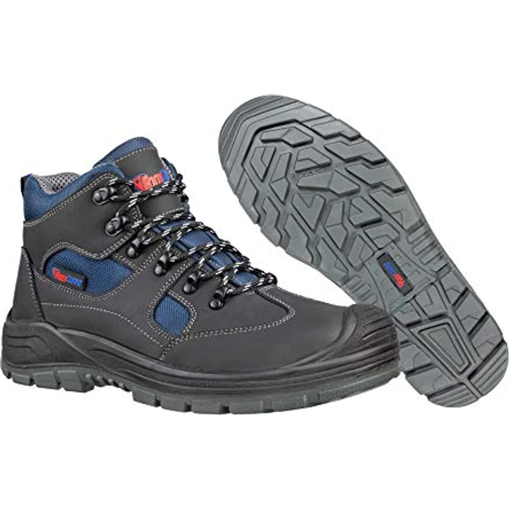 Footguard Safety Boots MID S3 SRC, Sicherheitsschuhe mit Stahlkappe und Stahlzwischensohle, schwarz/blau, Größe 46 – Bild 3
