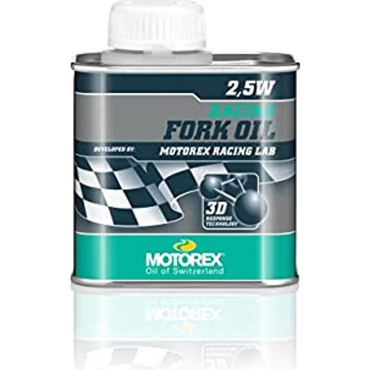 Motorex Racing Fork Oil Gabelöl 2,5W, Transparent, 250 ml, ergonomisches Design – Bild 1