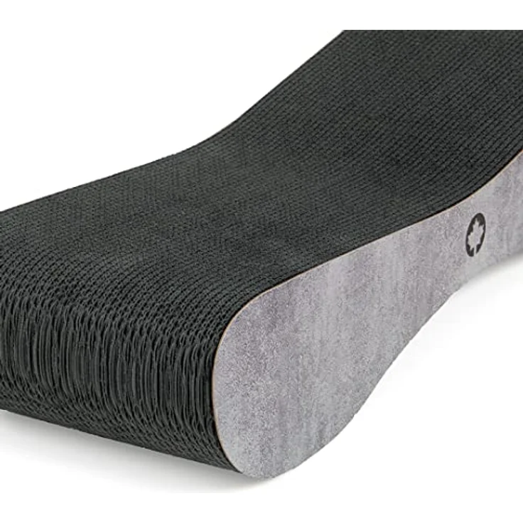 CanadianCat Company | Kratzbrett Satellite 2.0 - Black Edition - betonoptik - Kratzpappe in schwarz | ca. 76 x 24 x 15 cm – Bild 4