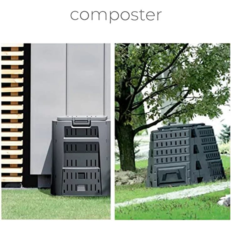 Planta de compostaje COMPOGREEN WOODY 280L., dimensiones (mm) 596x600x1000, color Antracita – Bild 2