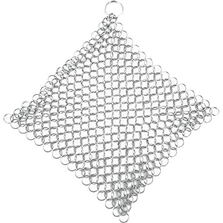 BBQ-Toro Edelstahl Ringreiniger | 12 x 12 cm | Topfreiniger für Gusseisen Pfannen und Töpfe | Dutch Oven Reiniger | Ringschwamm, Gusseisenreiniger, Schrubber, Reinigungsgewebe, BBQ Zubehör – Bild 1