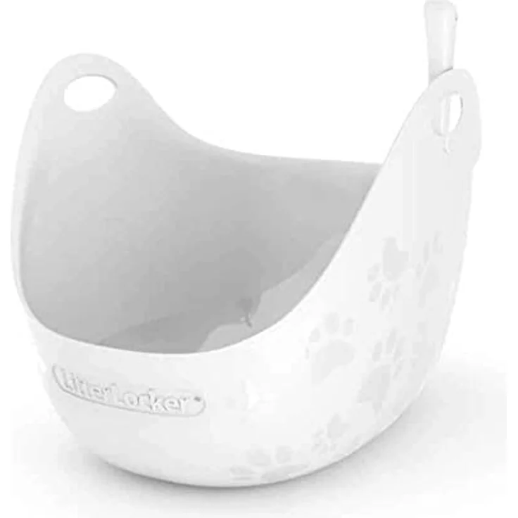 LitterLocker LitterBox White, Katzentoilette weiß, elegantes und praktisches Design, einfache Entleerung, inkl. Schaufel – Bild 2
