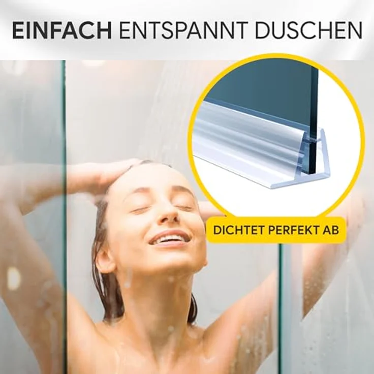 tktrading24 Duschdichtung PVC Ersatzdichtung TYP-4, 200cm für Glasstärke 8mm, mit Gummilippe 28mm, schimmelbeständig und langlebig – Bild 3