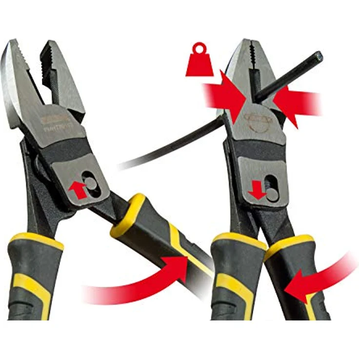 Stanley FatMax Duo-Kraftkombinationszange (geschmiedeter Carbon-Stahl, Doppelgelenk, Zwei-Komponenten-Griff) FMHT0-70813 – Bild 5