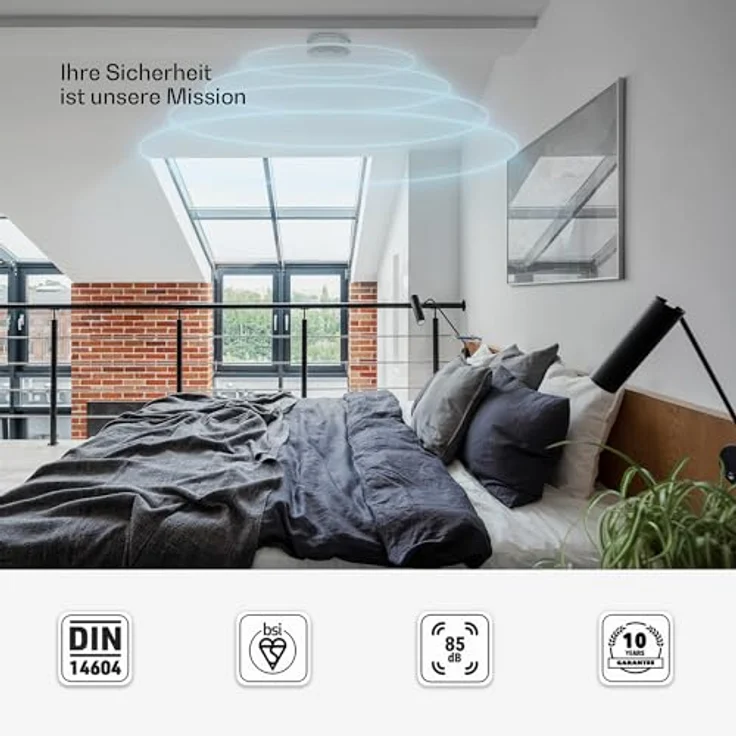 ONECONCEPT Rauchmelder DOF Pro10 Rauchmelder, 6x Feuermelder Set mit 10 Jahre Batterie, optischer Sensor, Magnethalterung – Bild 6