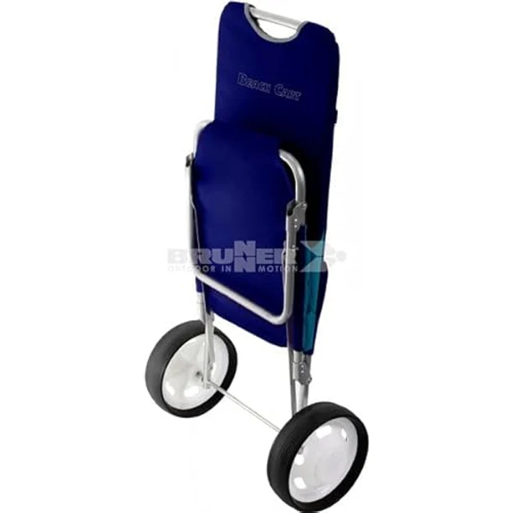 Brunner Beach Cart Transportwagen, multifunktional klappbar aus pulverbeschichtetem Stahl, mit extra breiten ausziehbaren Rädern, blau – Bild 2