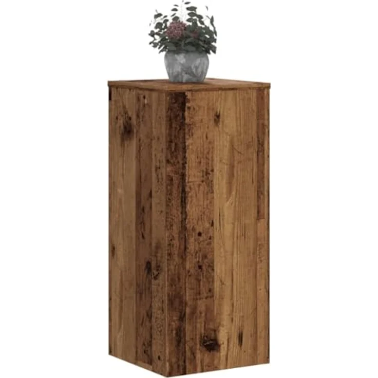 vidaXL Blumenständer Blumenständer Pflanzenständer 2 Stk Altholz-Optik 30x30x70 cm Spanplat – Bild 3