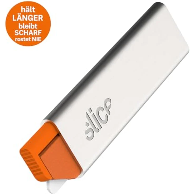 SLICE Cuttermesser Slice 10585, manuelles Kartonschneider mit keramischer Sicherheitsklinge, ergonomischer Nylongriff, beidhändig nutzbar – Bild 3
