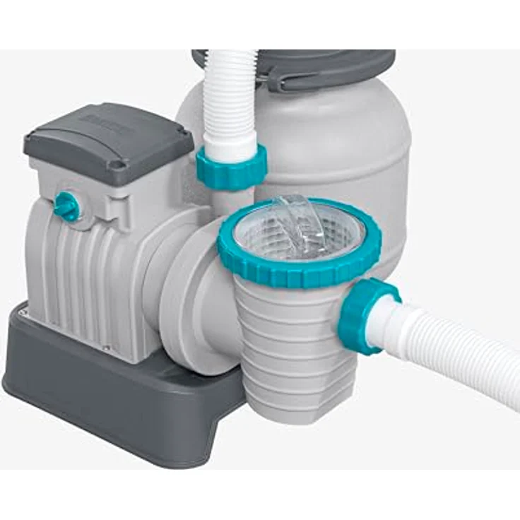 Bestway Sandfilteranlage 58515, Sandpumpe mit 6-Stufen-Regelventil und ChemConnect, für Pools bis 1600 l, 3028 l/h, korrosionsbeständig – Bild 10