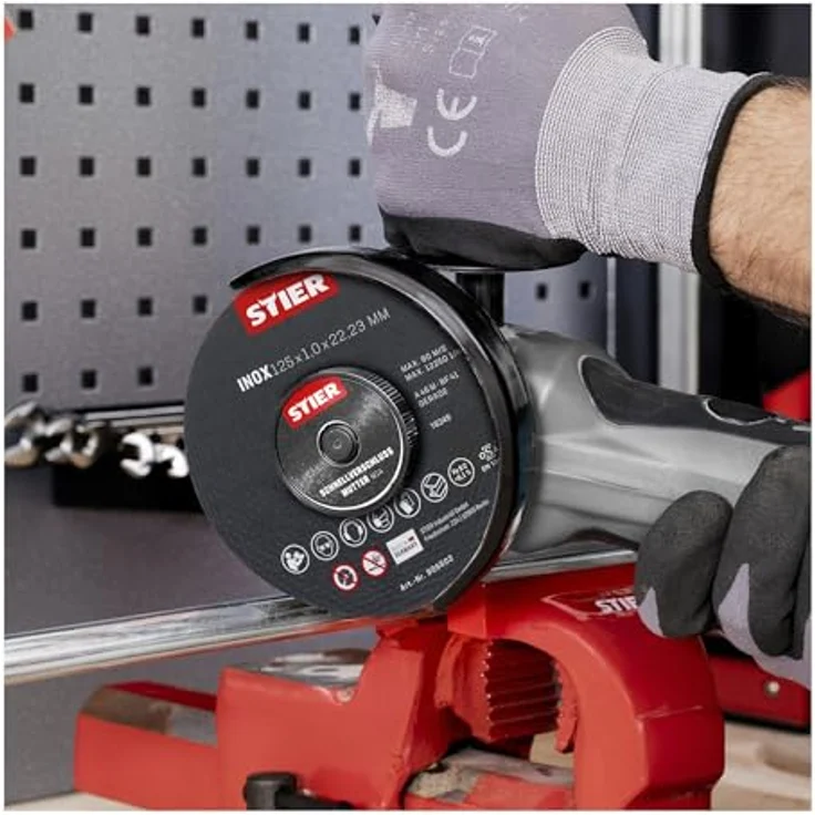 STIER Trennscheibe Edelstahl 125 x 1,0 x 22,23 mm, Form gerade 10 Stk, für Edelstahl und andere Metalle, von STIER – Bild 3