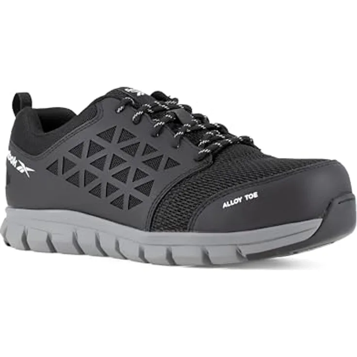 Reebok Excel Light S1P Sicherheitsschuhe (Größe 41) mit Aluminium-Zehenschutzkappe, atmungsaktivem Obermaterial und flexiblem EVA-Sohle