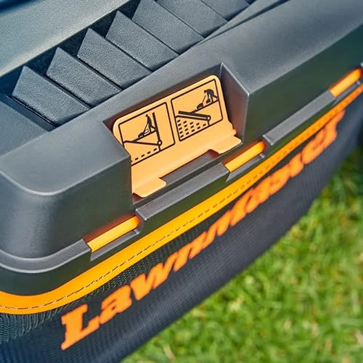 Lawnmaster MEB1434M, Elektrischer Rasenmäher mit 1400 W, 34 cm Schnittbreite, 6 Schnitthöhen, Mulchfunktion und 32-Liter-Fangsack – Bild 4