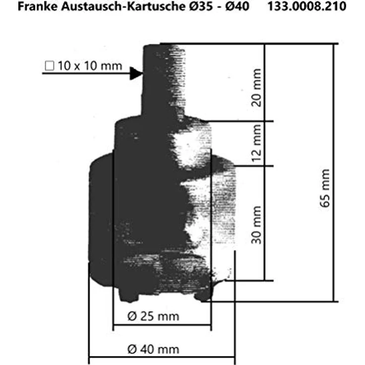 FRANKE Ersatzkartusche Ø 40 mm 1330008210, kompatibel mit Franke Armaturen, hochwertige Leistung für zuverlässigen Wasserfluss – Bild 7